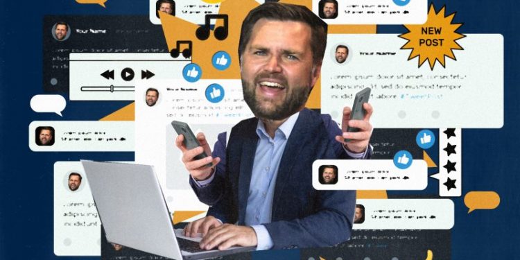 A true millennial, JD Vance posted his whole life — and his dog’s — online