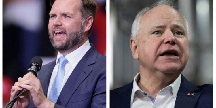 Americans’ first impressions of Walz are positive, negative for Vance