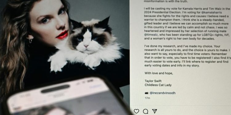 Taylor Swift endorses — and searches for voter registration jump