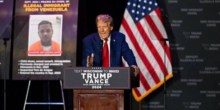 Trump’s outrageously false claim of 13,000 migrant murderers ‘on the loose’