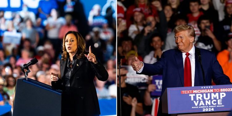 Harris and Trump take divergent paths in a tied race