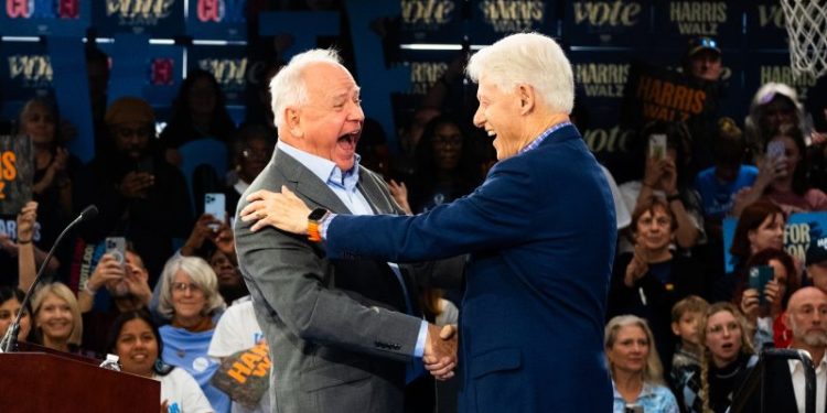 After low profile, Bill Clinton steps back on stage as surrogate for Harris